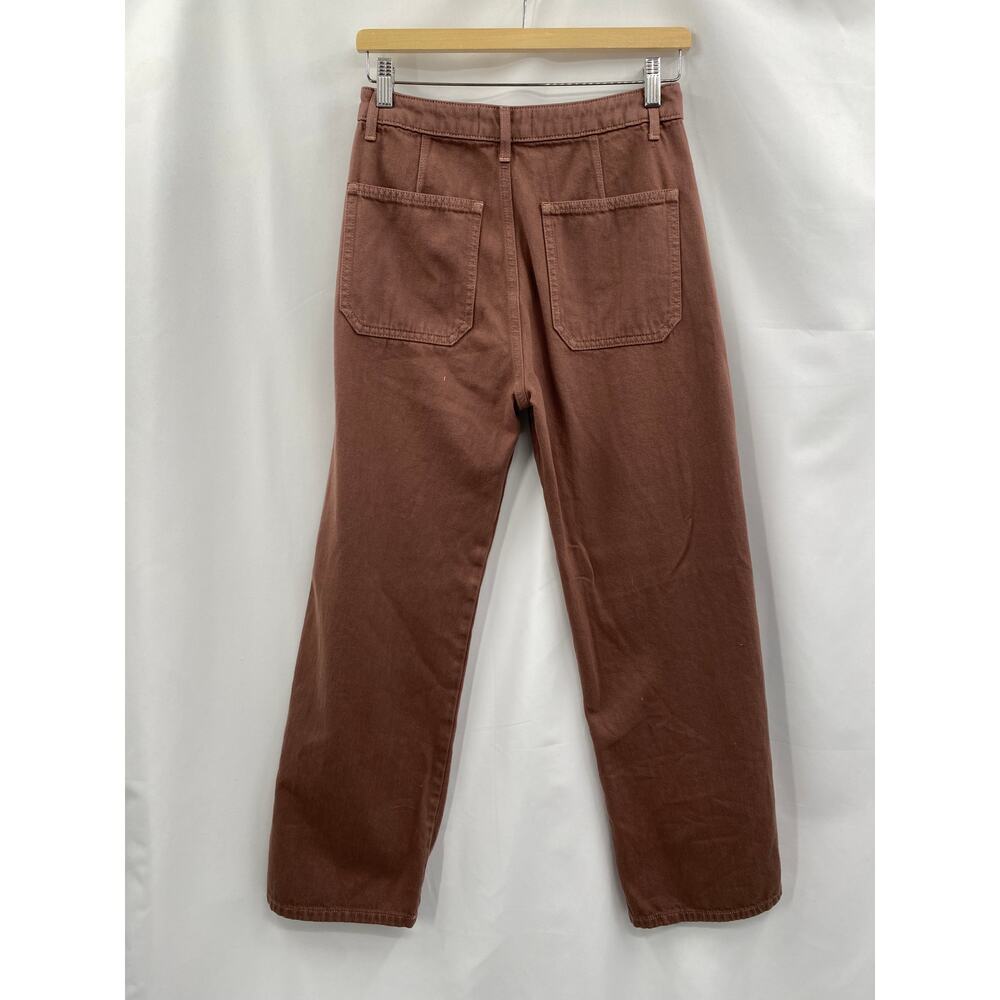 reformation brown Lexi Wide-Leg High-Rise Organic-Denim Jeans - Picture 8 of 8